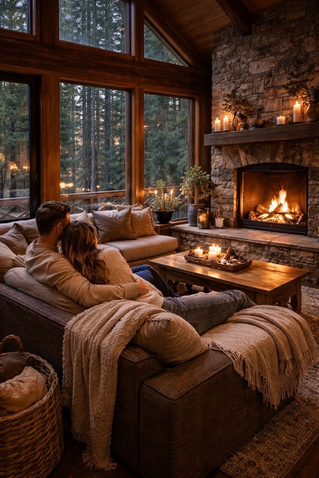 Couple Vacation Ideas: Cozy Mountain Cabin